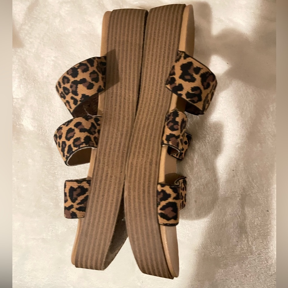 Report Froyobutter Leopard Print Strappy Platform… - image 3